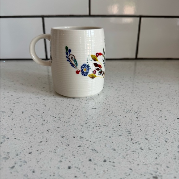 Anthropologie Starla M Halfmann Petal Palette Floral Monogram Letter J Mug - Picture 3 of 6
